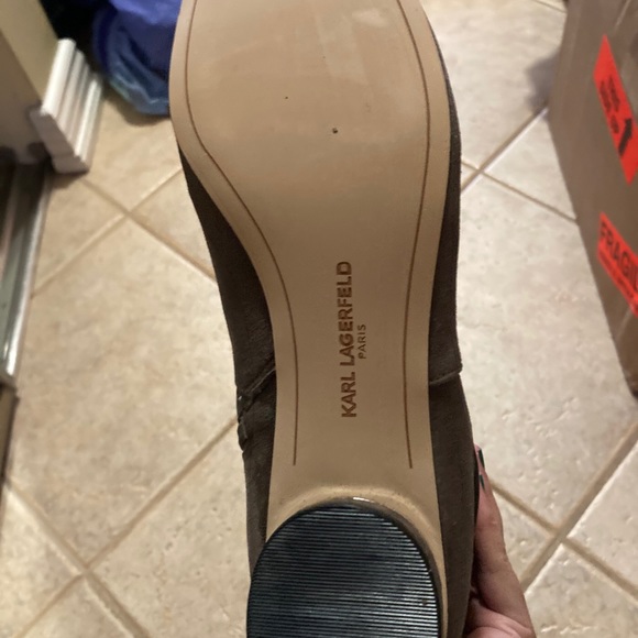 Karl Lagerfeld Buckle Riding Boots - Picture 4 of 5